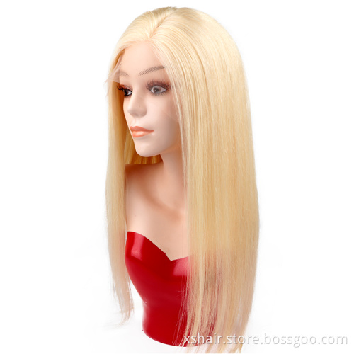 Remy 12a virgin blonde 613 full lace wig brazilian 180% remy hair wigs blonde wigs human hair lace front